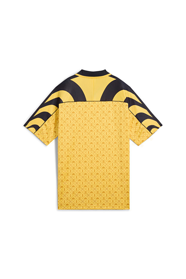 Mens Road To Unity Relaxed Graphic Football Jersey Top - Yellow - 7