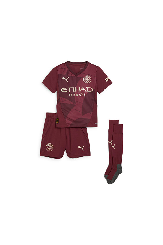 Kids Unisex Manchester City 24/25 Third Minikit - Red