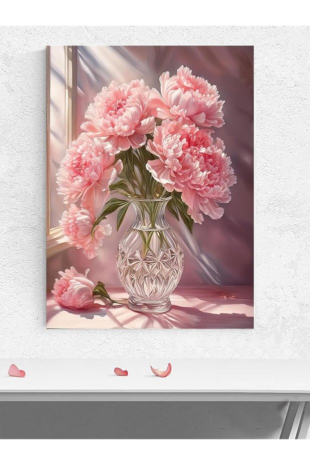 Gultekinsell Postermanya Pink Bloom, Pink Peony Still Life Flower Poster - Poster - Decorative Wall P