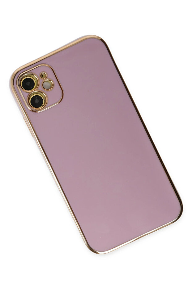 Newface iPhone 12 Case Volet Silicone - Purple - 1