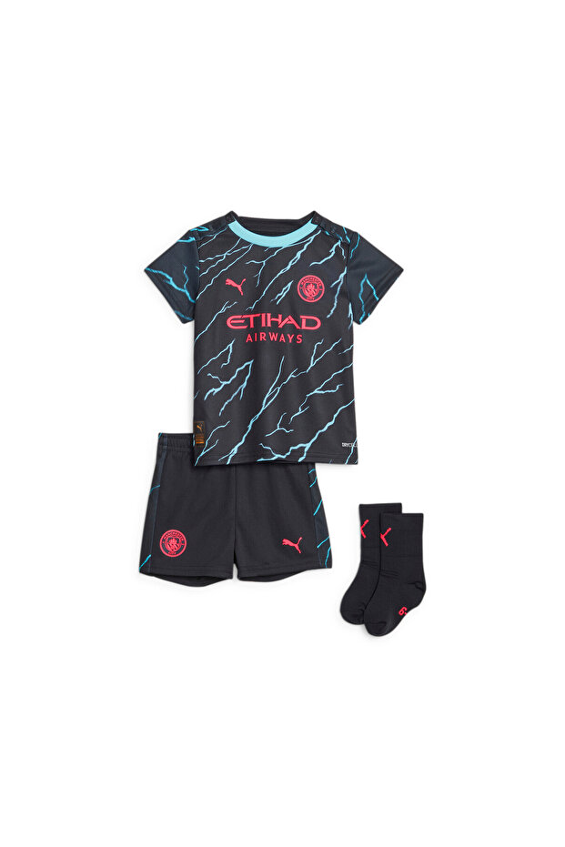 Kids Unisex Manchester City 23/24 Third Babykit - Black