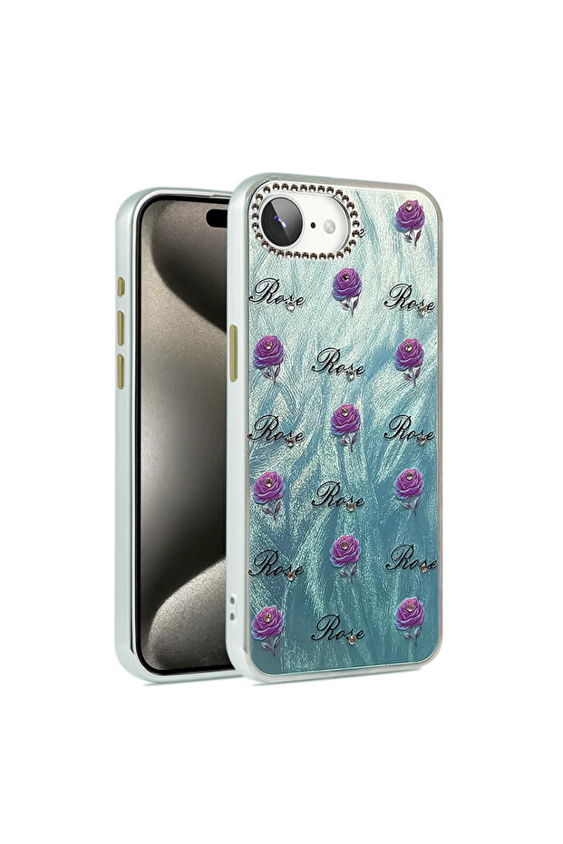 Newface iPhone 16E Case Blade Mirrored Patterned Cover - Pattern 9 - 2