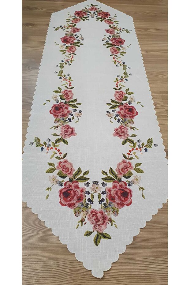 Güllü model baskılı ranner örtüsü - 4