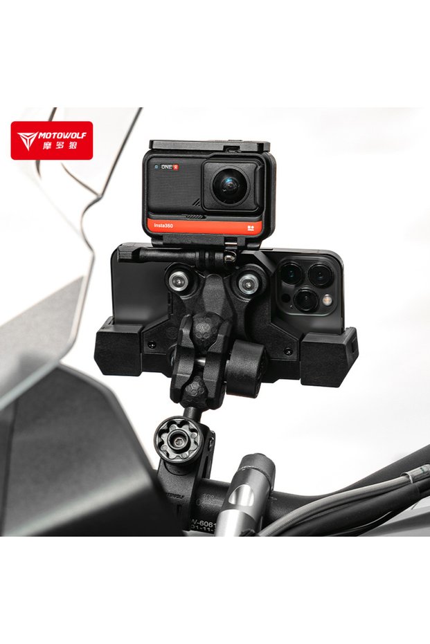 Motorcycle Phone Anti-Vibration Mount (Does Not Damage Camera) Action Camera Holder Scooter-Bike