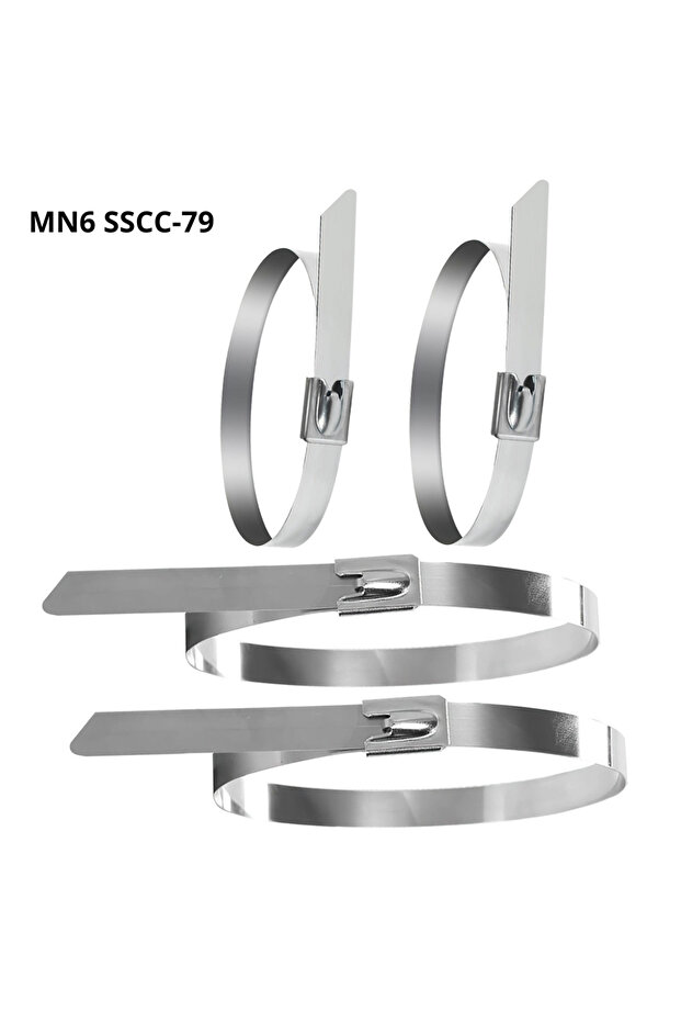 Sscc-79 Metal Clamp | Electrical and Network Cables Compatible/15 Pieces/Stainless Steel Cable Tie/7.9X200Mm