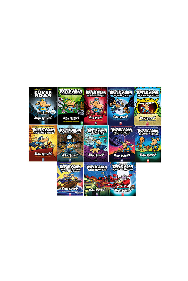 Köpek Adam Seti 1-2-3-4-5-6-7-8-9-10-11-12-13- Dav Pilkey