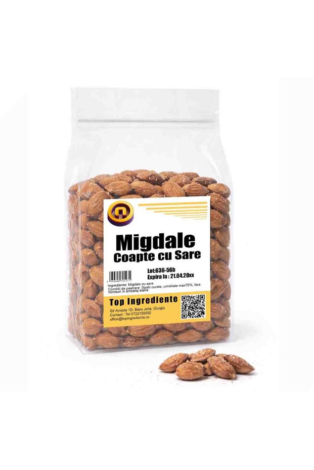 Roasted almonds with salt - crispy, carefully roasted - 1KG
