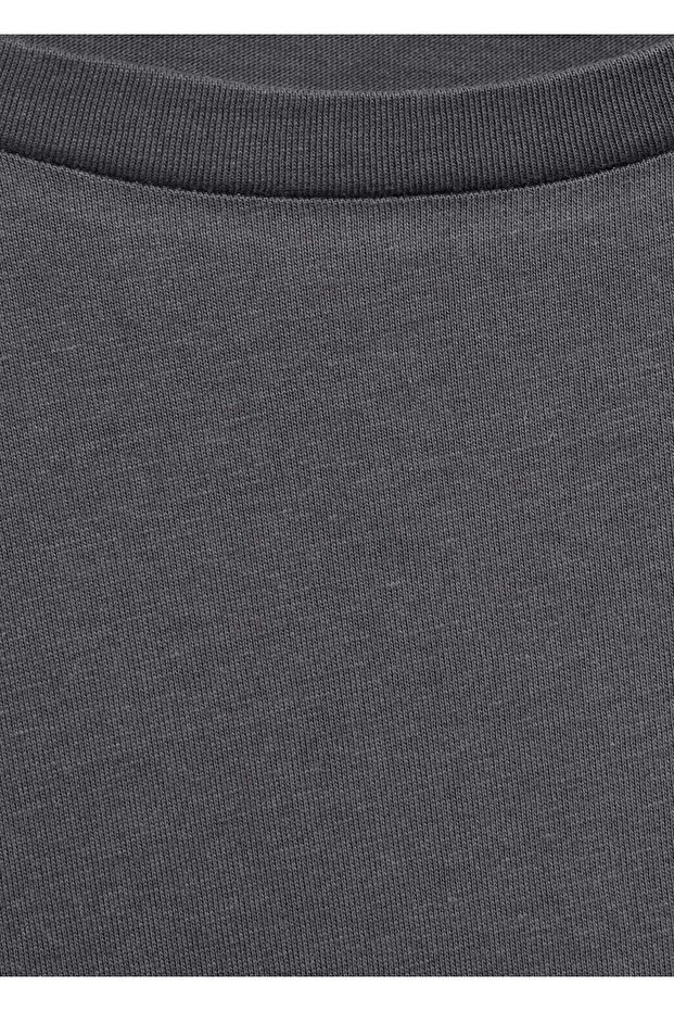 Düz pamuklu iki parça pijama - 7