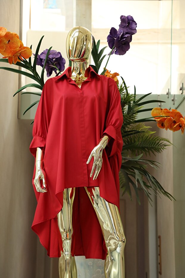 Camasa larga Boho red - 5