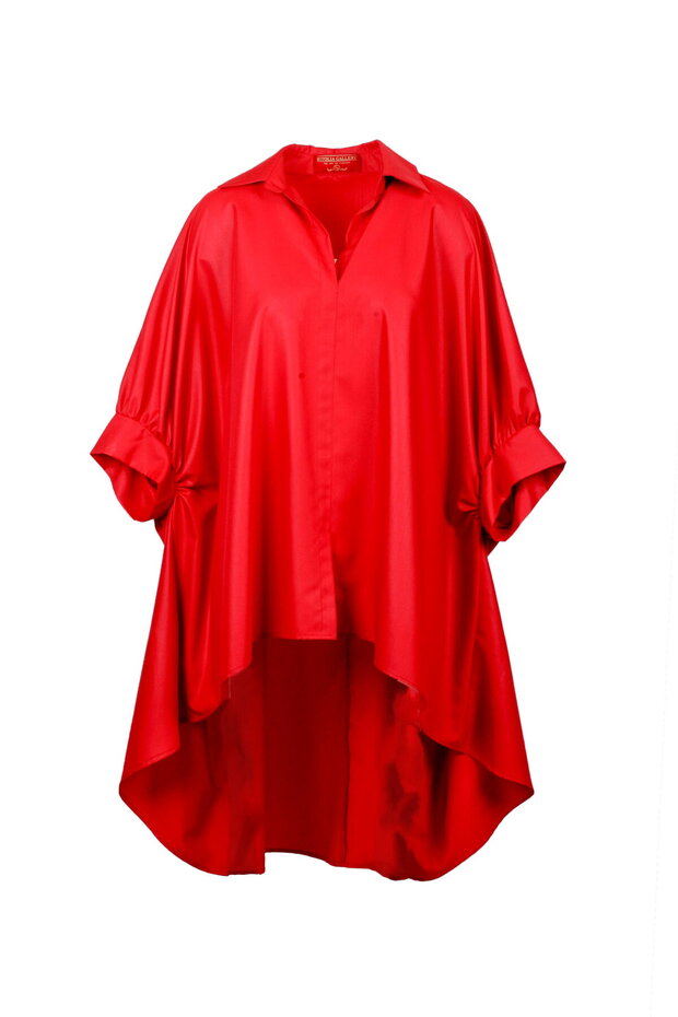 Camasa larga Boho red - 1