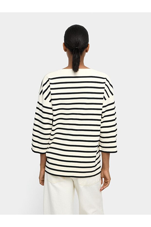 Çizgili Örme Kazak - 4