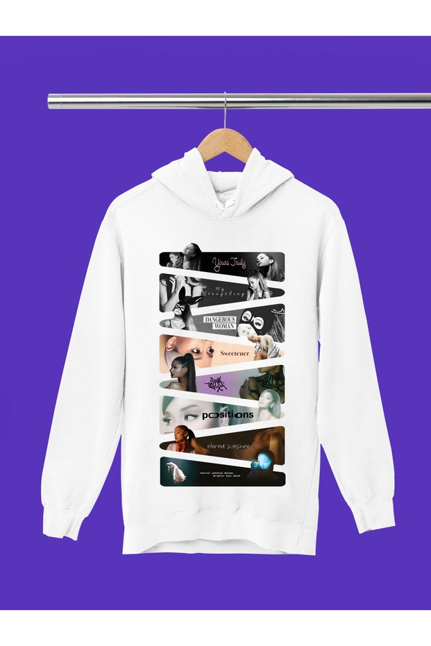 Ariana Grande Printed 3-Yarn Quality Soft Texture Hooded Children's Sweatshirt