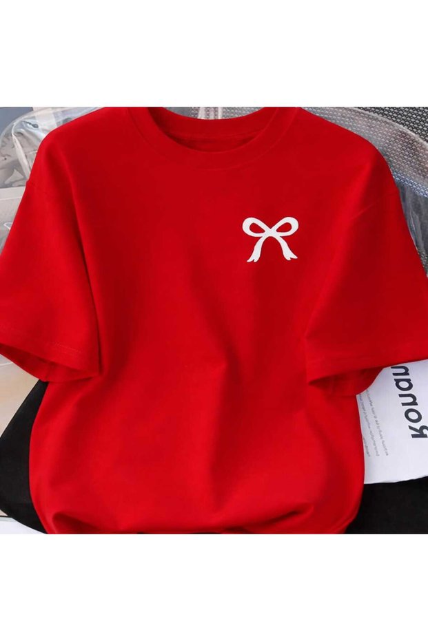 T-Shirt Women / Girls / with Ribbon Print