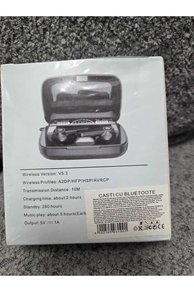 Căști Wireless M18 Bluetooth 5.3 cu Indicator Digital – True Wireless