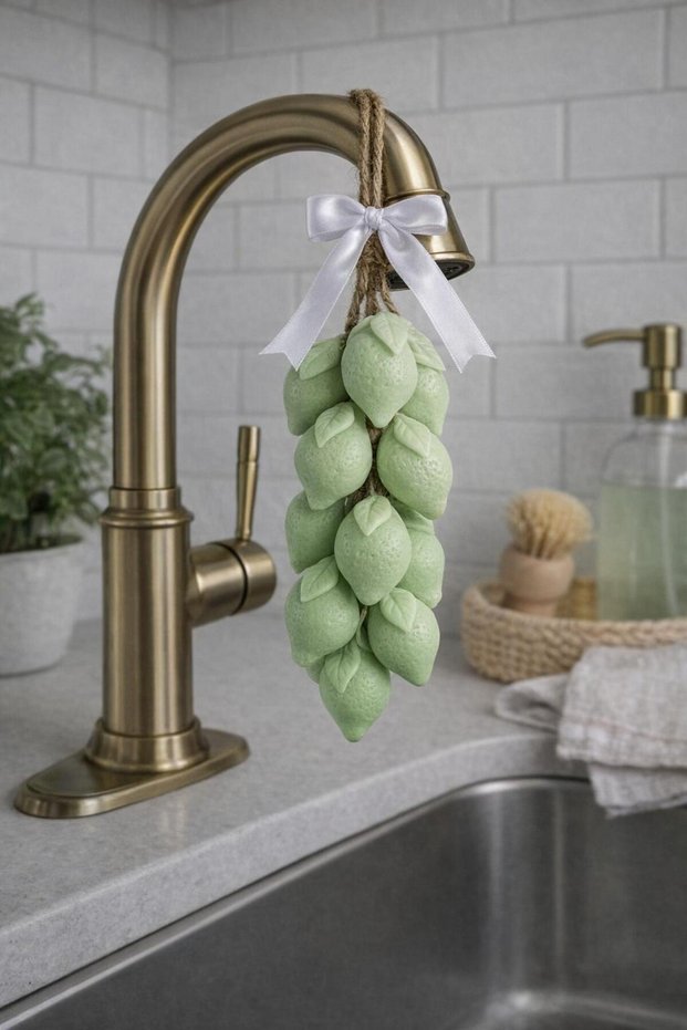 Decorative Strawberry Soap Scented Room Wardrobe Fragrance Soap Gift Handmade Green Strawberry Soap