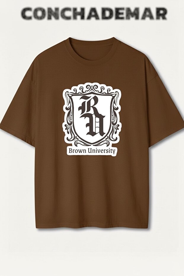 Brown University Printed Premium Oversize Cotton T-Shirt