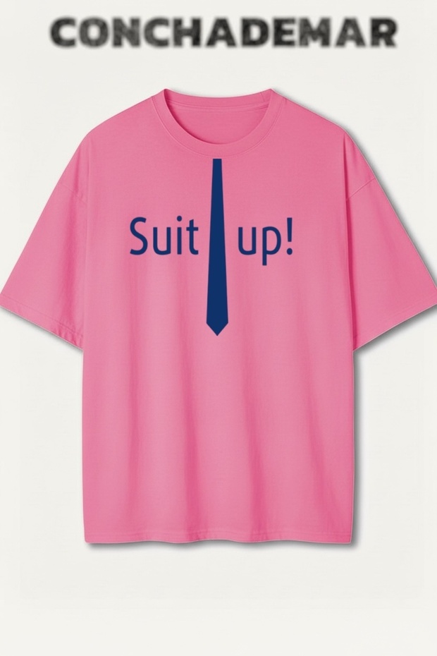 Suit up Barney Printed Premium Oversize Cotton T-Shirt