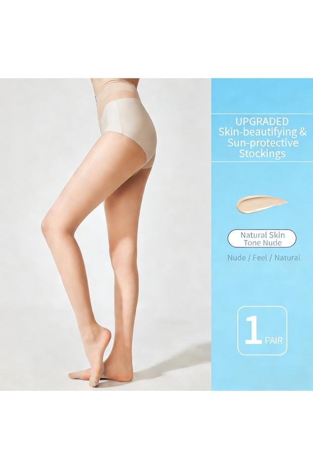 UV Protection Tights-Sheer Coverage, Anti-Run&Flawless Look for Sun Safety Pantyhose Stockings