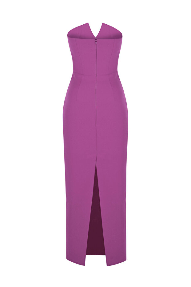 Austin Maxi Krep Elbise - 3