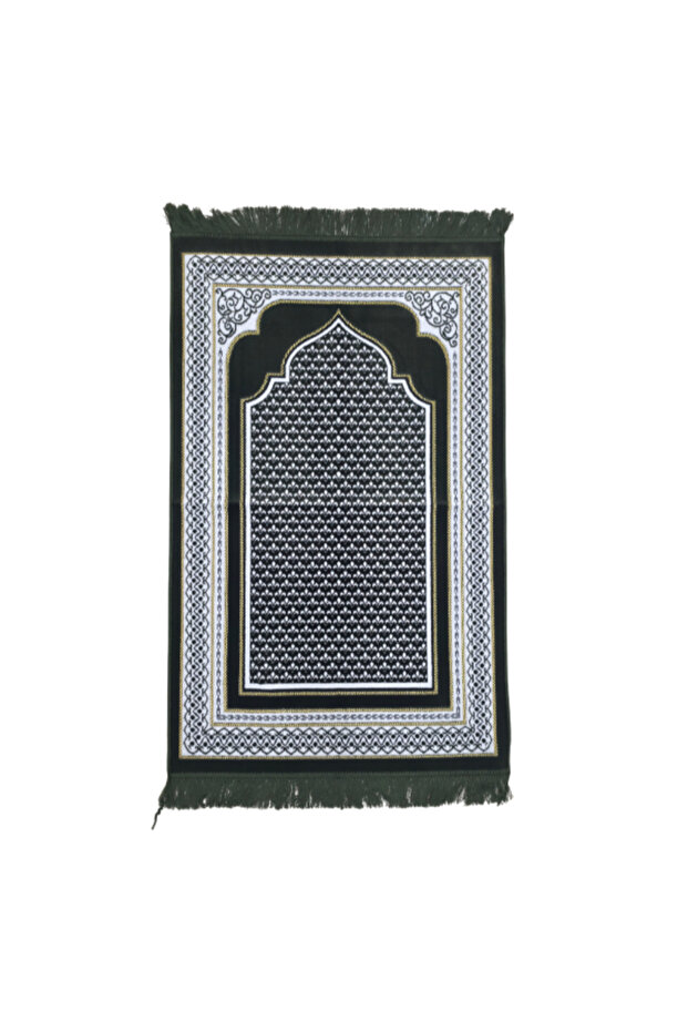 محراب مزخرف، سجادة صلاة إسلامية فاخرة، 70 × 110 سم