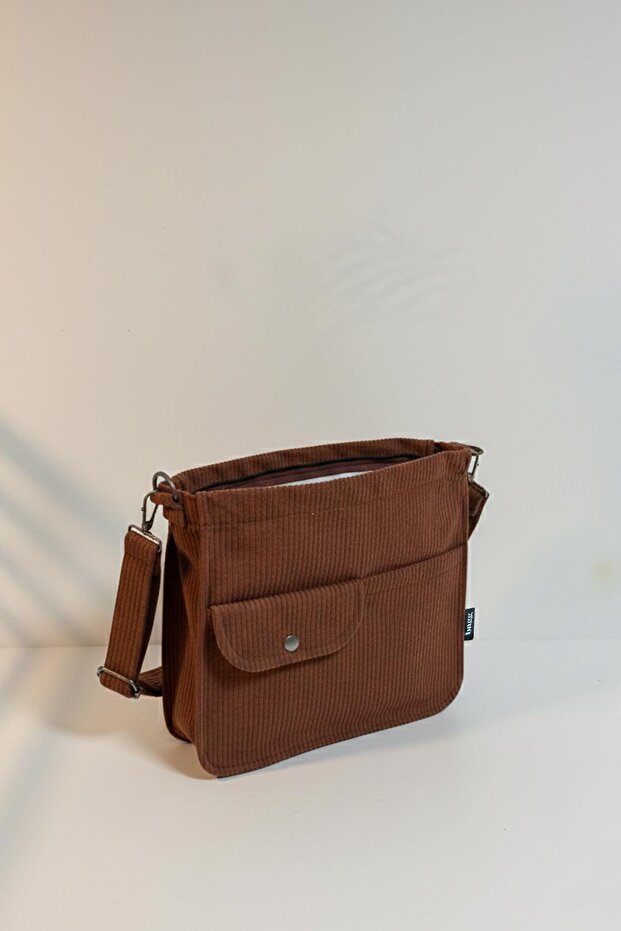 Τσάντα Move Model Καφέ Βελούδινη - 4