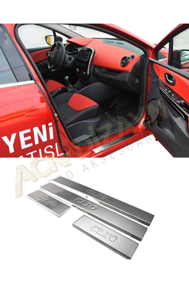 RENAULT CLİO 4 2012+ KROM KAPI EŞİĞİ A+ PASLANMAZ ÇELİK - 1