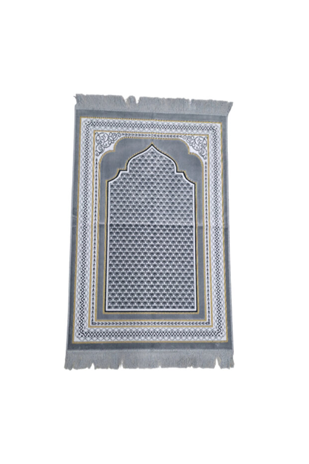 محراب مزخرف، سجادة صلاة إسلامية فاخرة، 70 × 110 سم