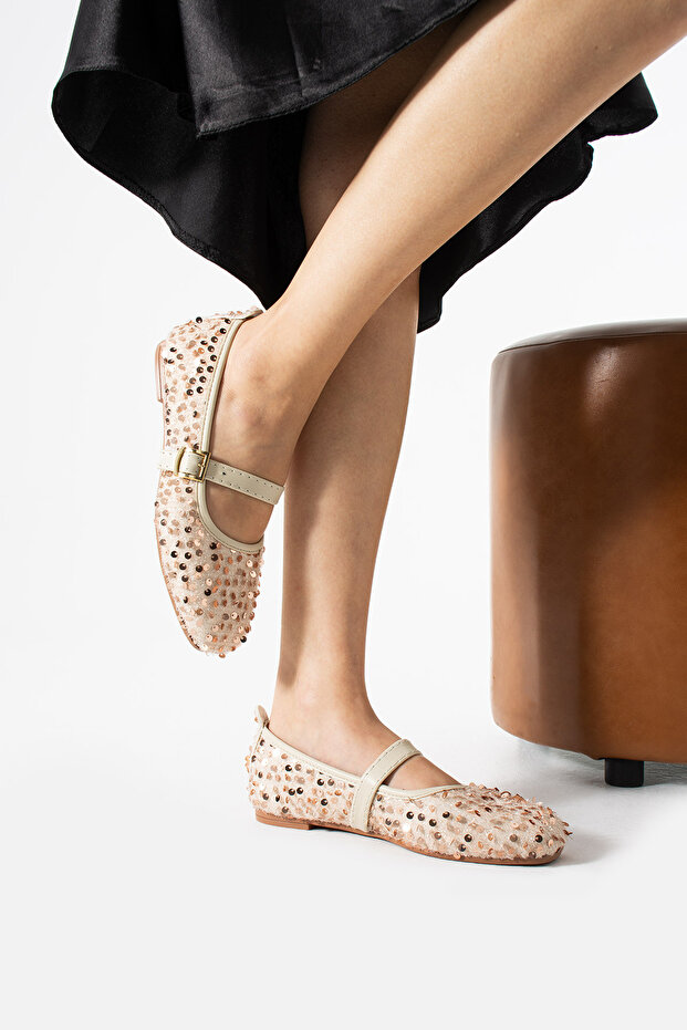 Pudra Pullu Babet Günlük Ayakkabı - 3