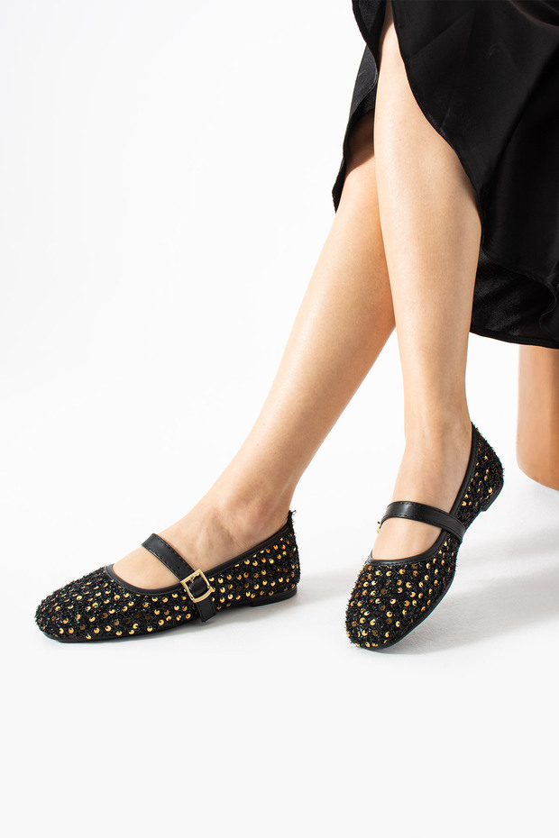 Altın Pullu Babet Günlük Ayakkabı - 2