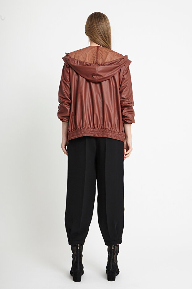 Kapöşonlu Kısa Mont - 4