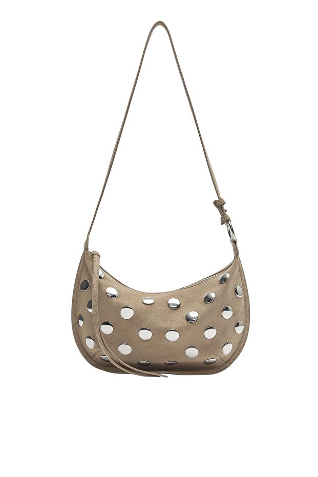 Zımba detaylı omuz çantası - 6