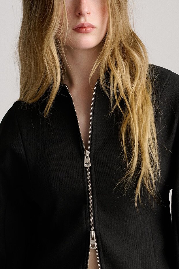 Kalp detaylı tailored fit ceket - 6