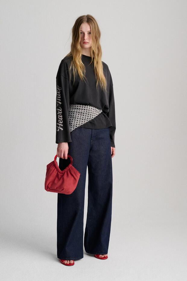 Kalp detaylı el çantası - 1