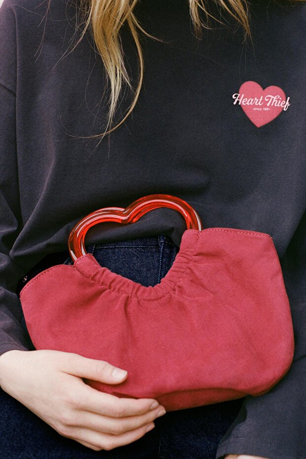 Kalp detaylı el çantası - 2