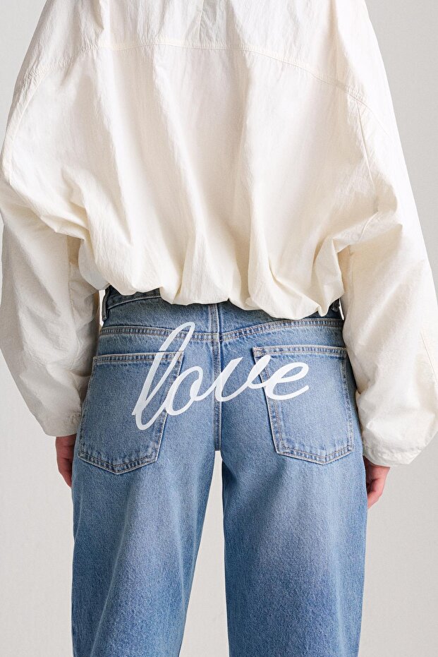 Düşük bel straight fit jean - 3