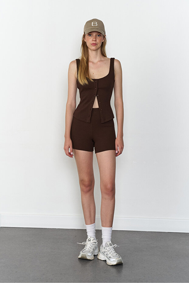 Önü Düğmeli Bluz - 2