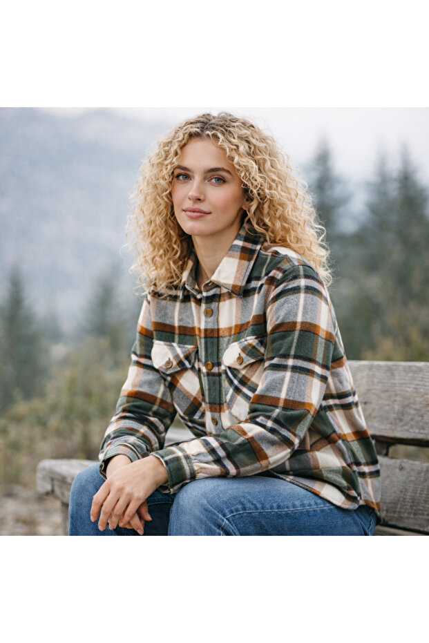 Women's Oversize Thick Flannel Plaid Lumberjack Shirt
