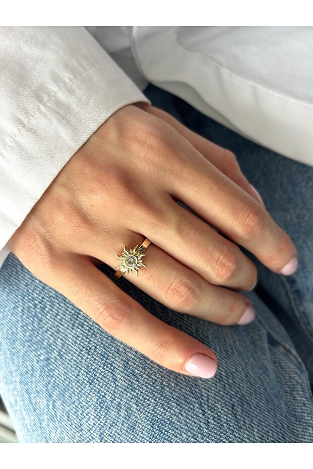 Sun Model Stone Stylish Adjustable Ring - 2