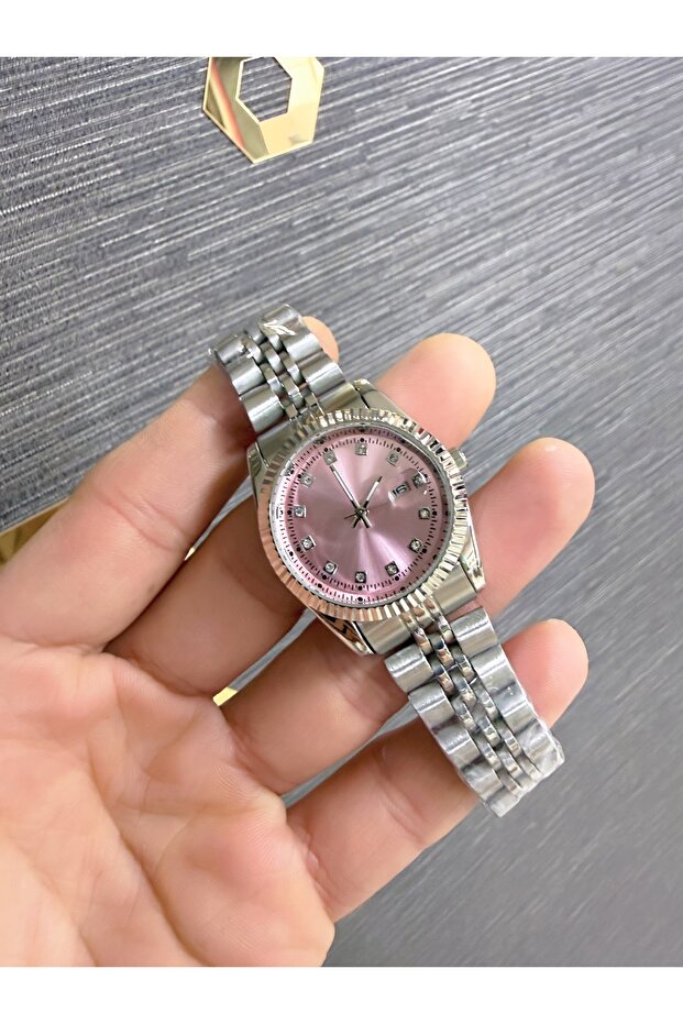 Çelik Kordon Takvimli Kadın Kol Saati - 3