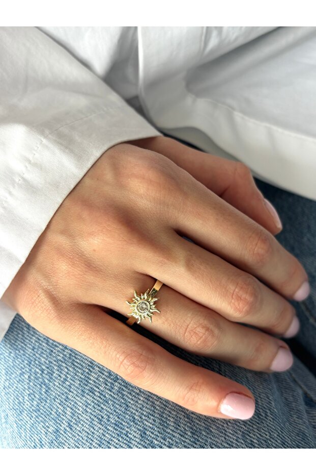 Sun Model Stone Stylish Adjustable Ring - 1