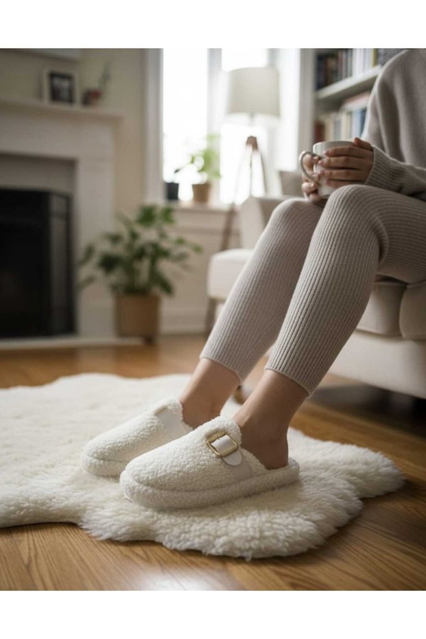 Women's Winter Plush Comfortable Sole Home, Guest and Dowery Slippers