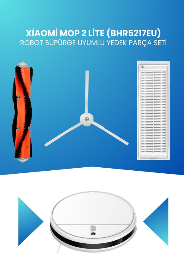 مجموعة قطع غيار متوافقة مع مكنسة Mop 2 Lite الروبوتية (BHR5217EU)