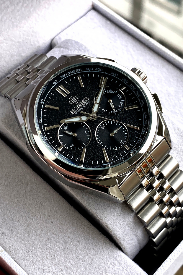 Orinal Men's Wristwatch with 2 Years Warranty, 3 Atm Water Resistance, Steel Strap, Bracelet, Gift
