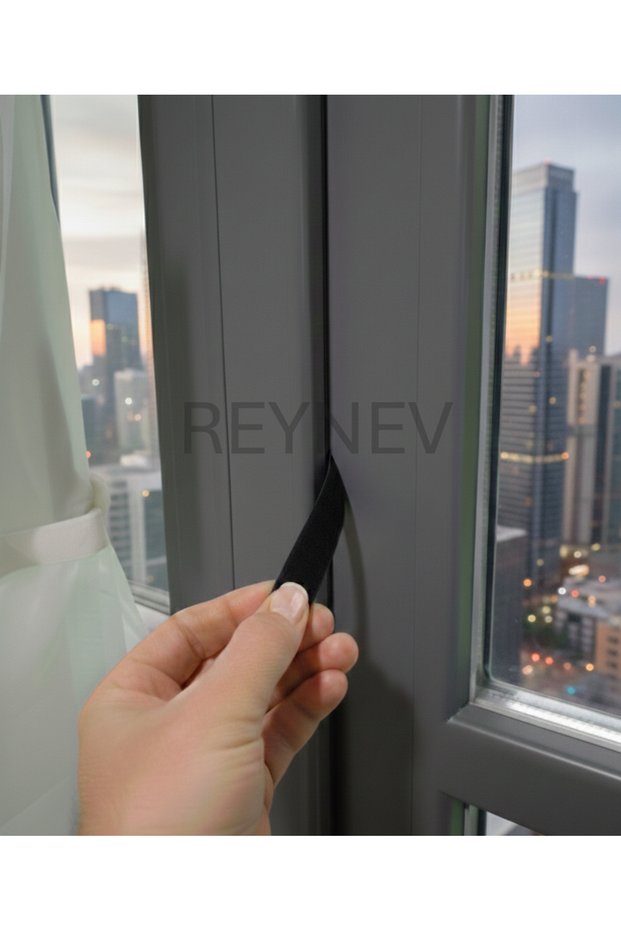 Hole-Free & Screw-Free Balcony Door Closing Set – Industrial Tape Design