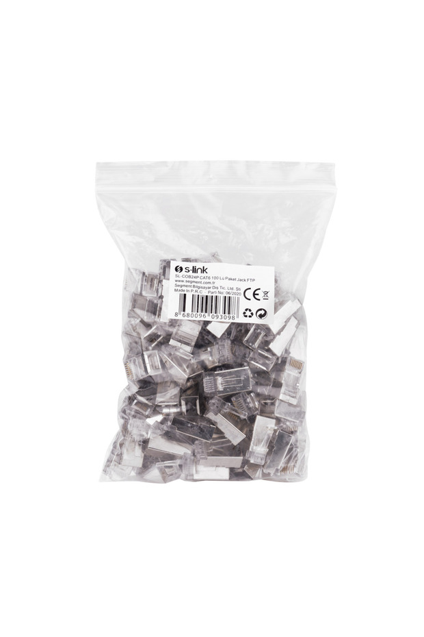 S-Link Sl-Cob24P Rj45 New Generation Jac Utp Cat6 Metal (Pack of 100)(1923) - Eterna7623-5845
