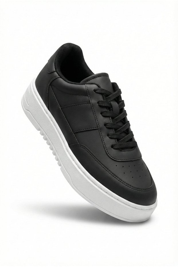 Men's High-Top Lace-Up Sports Shoes Black