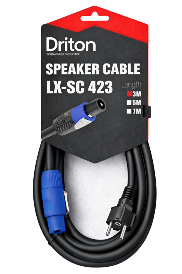 LX-SC LX-423 نظام الصوت والضوء بطول 3 أمتار، كابل POWERCON - SPEKON