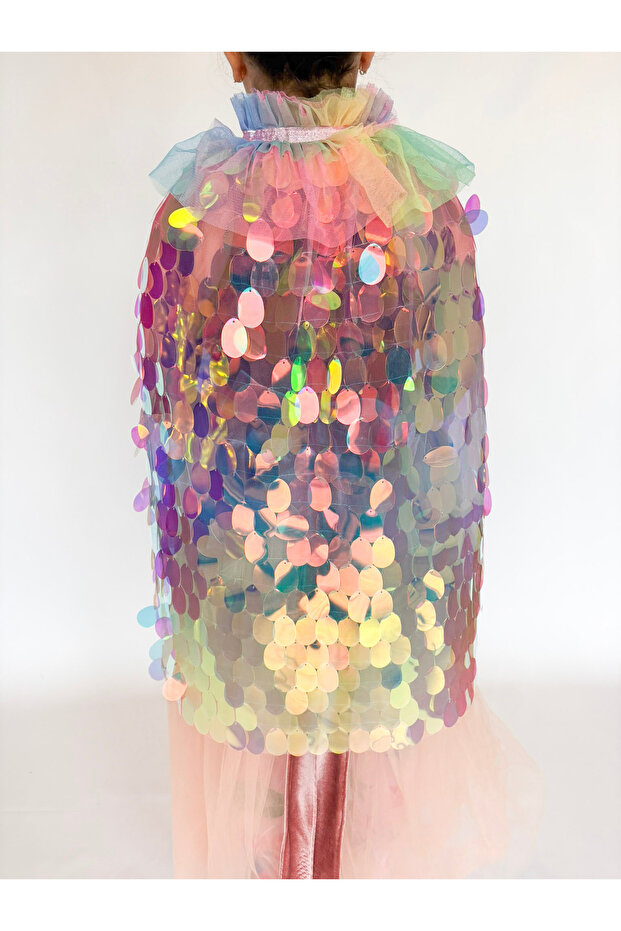 Pullu Payetli Çocuk Pelerini - 4