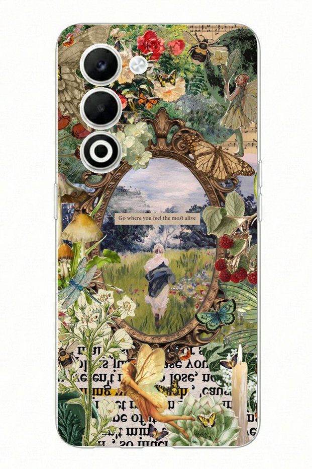 Oppo A5 4g Compatible Green Nature Printed Silicone Case