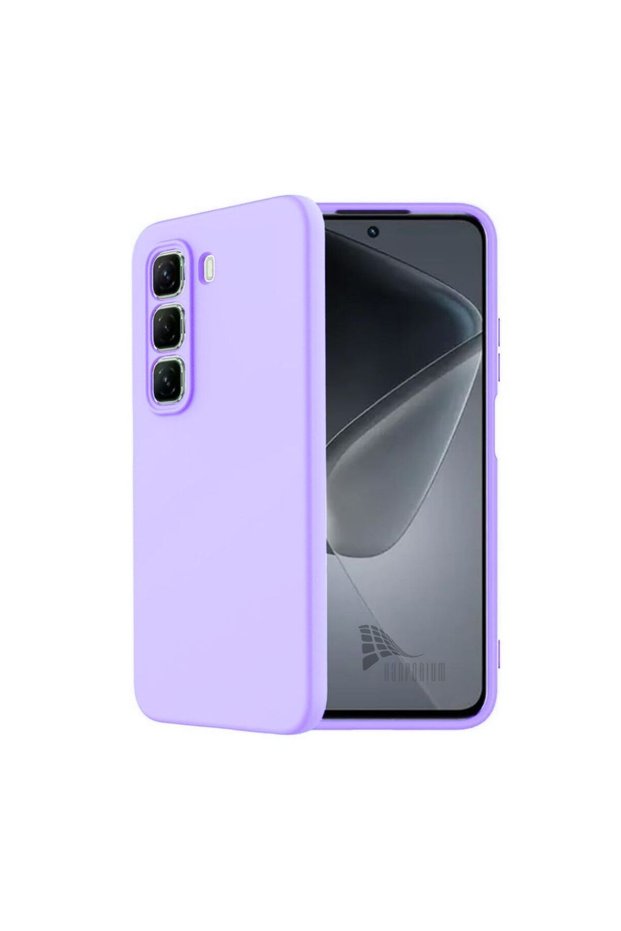 Infinix Hot 60I Compatible Silicone Case - Pastel Color Tone Flexible Cover with Camera Protection - Lilac
